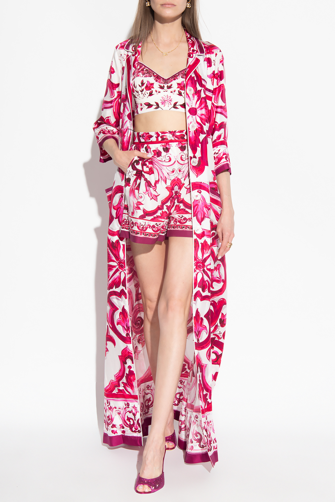 Pink High-rise shorts Dolce & Gabbana - Vitkac AS